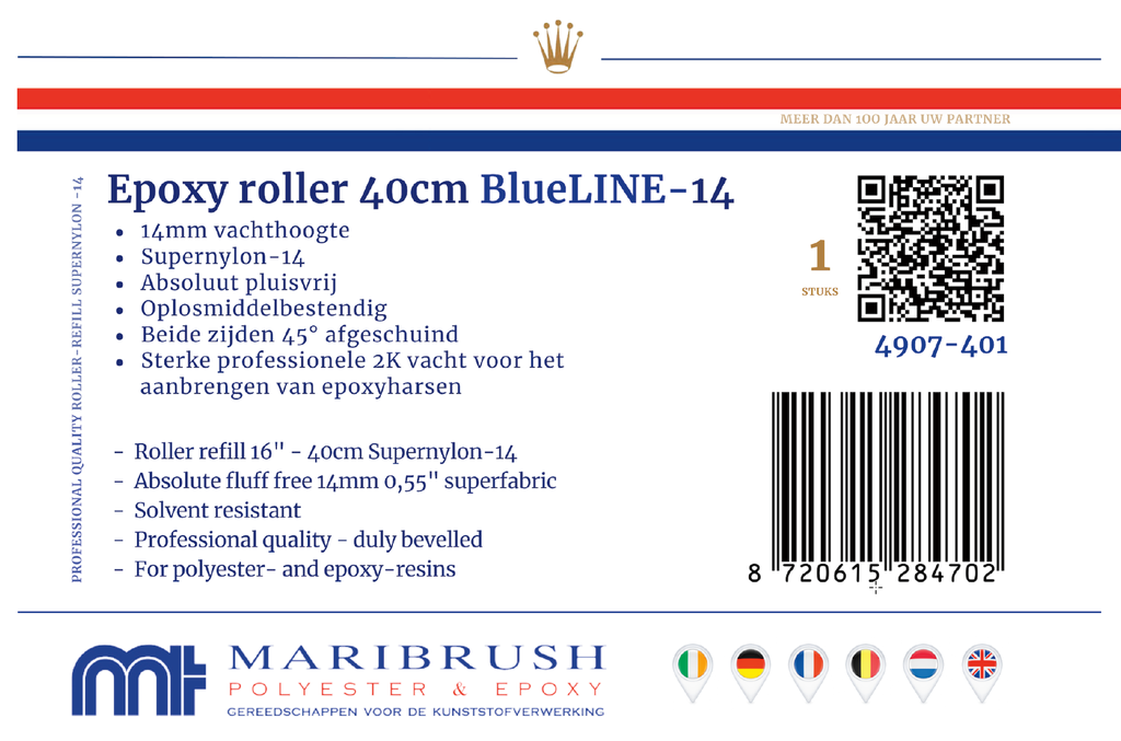 Rol 40cm BlueLINE-14 - 40x7.4.cmØ