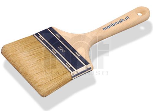 Polyesterkwast plat hout ongelakt 100mm -- 4.0"