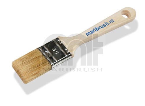 [2053-035] Polyesterkwast plat hout ongelakt 35mm - 1.5"